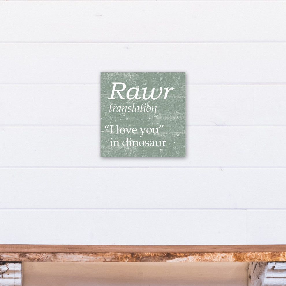 Rawr Translation 12x12 Canvas Wall Art