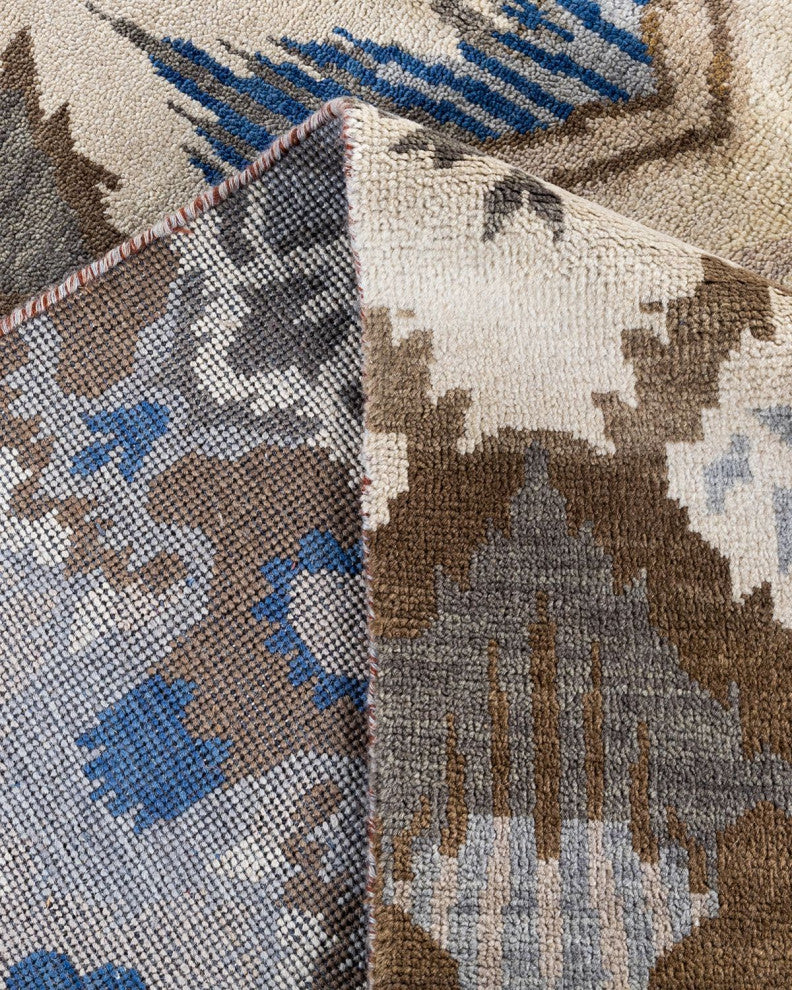 Ikat One-of-a-Kind Handmade Area Rug Beige, 8' 0" x 9' 10"