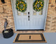 A1HC Natural Coir Monogrammed Entrance Flock Outdoor Durable Doormat 24" X 39",