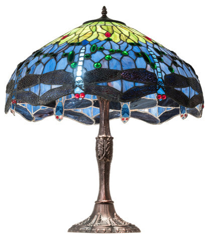 Meyda lighting 232804 26" High Tiffany Hanginghead Dragonfly Table Lamp
