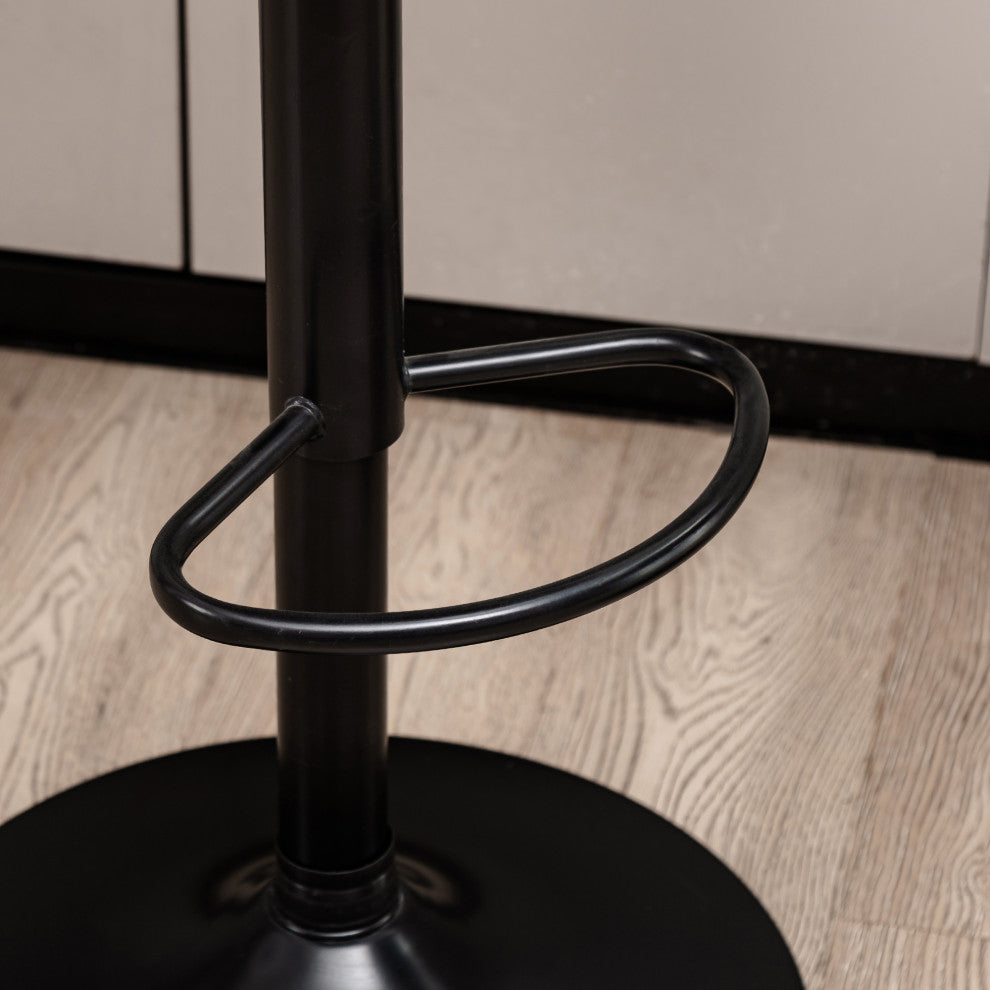 Set of 3 Adjustable Swivel Bar Stool, Mustard Yellow