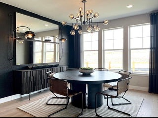 Lugano Dining Table, 71", Transitional, Round, Ebony Oak