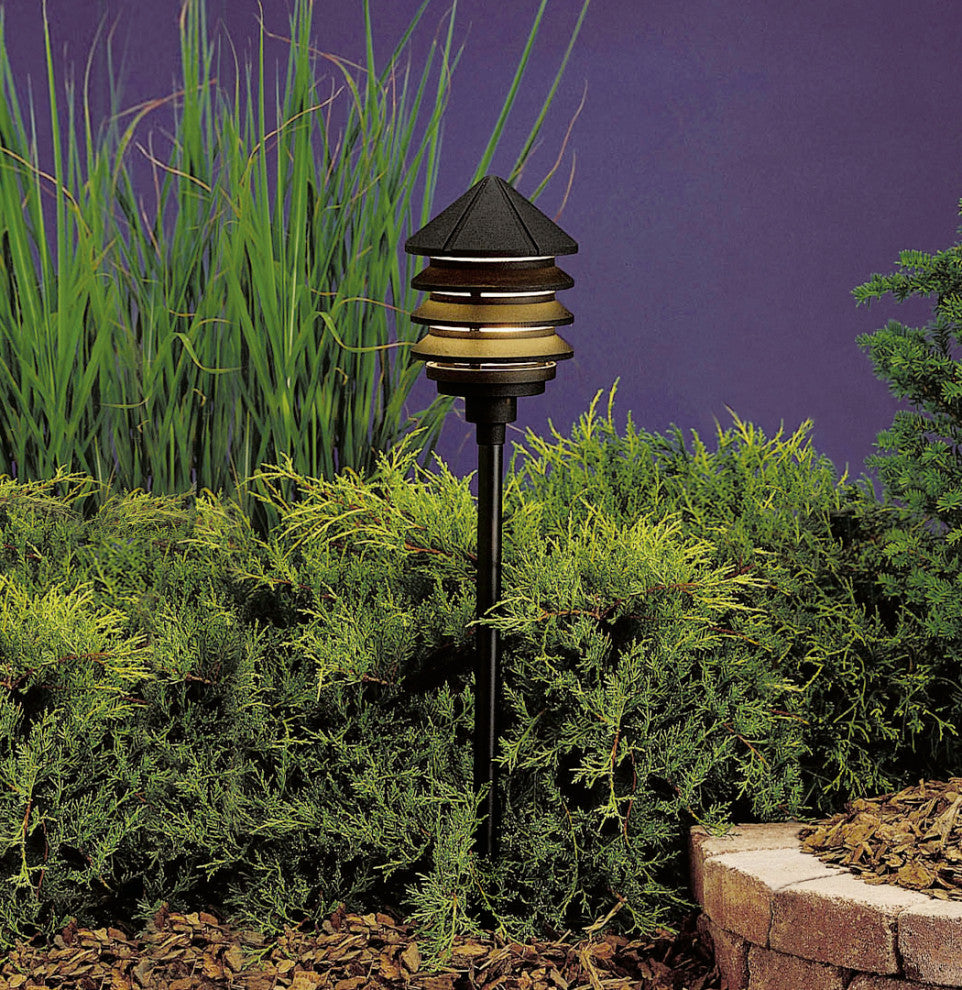 Six Groove Textured Black 6" Path and Spread 1--Light 120V