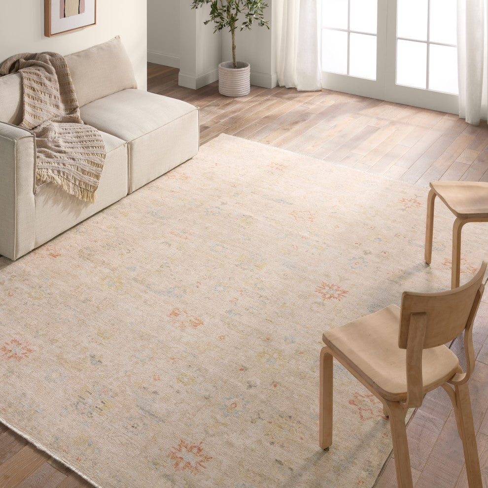 Jaipur Living Aaina Floral Cream/Blue Area Rug 7'10"X9'10"