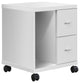 17.75" X 17.75" X 23" White Particle Board Hollow Core 2 Drawers  Office Cabinet