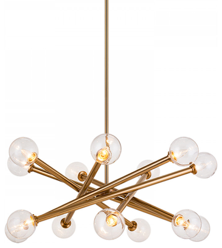 Matteo Lighting C64614AGCL Pendant, Aged Gold Brass Finish