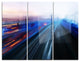 "Train Movements at Twilight" Photo Metal Wall Art, 3 Panels, 36"x28"