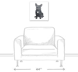 Designs Direct Creative Group Ink Silhouette Corgi 16x16 Canvas Wall Art