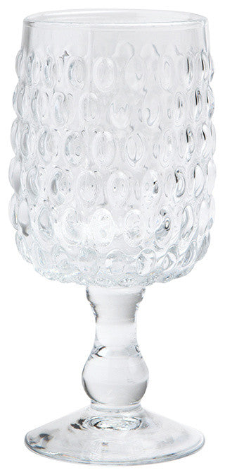 Claire Hand-Blown Wine Glasses, Set of 6, Clear