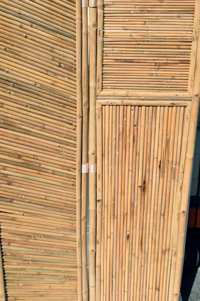 4 Panel Bamboo Screen Middle Diagonal