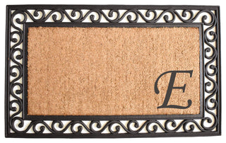Versailles Monogram Doormat, 18"x30", E