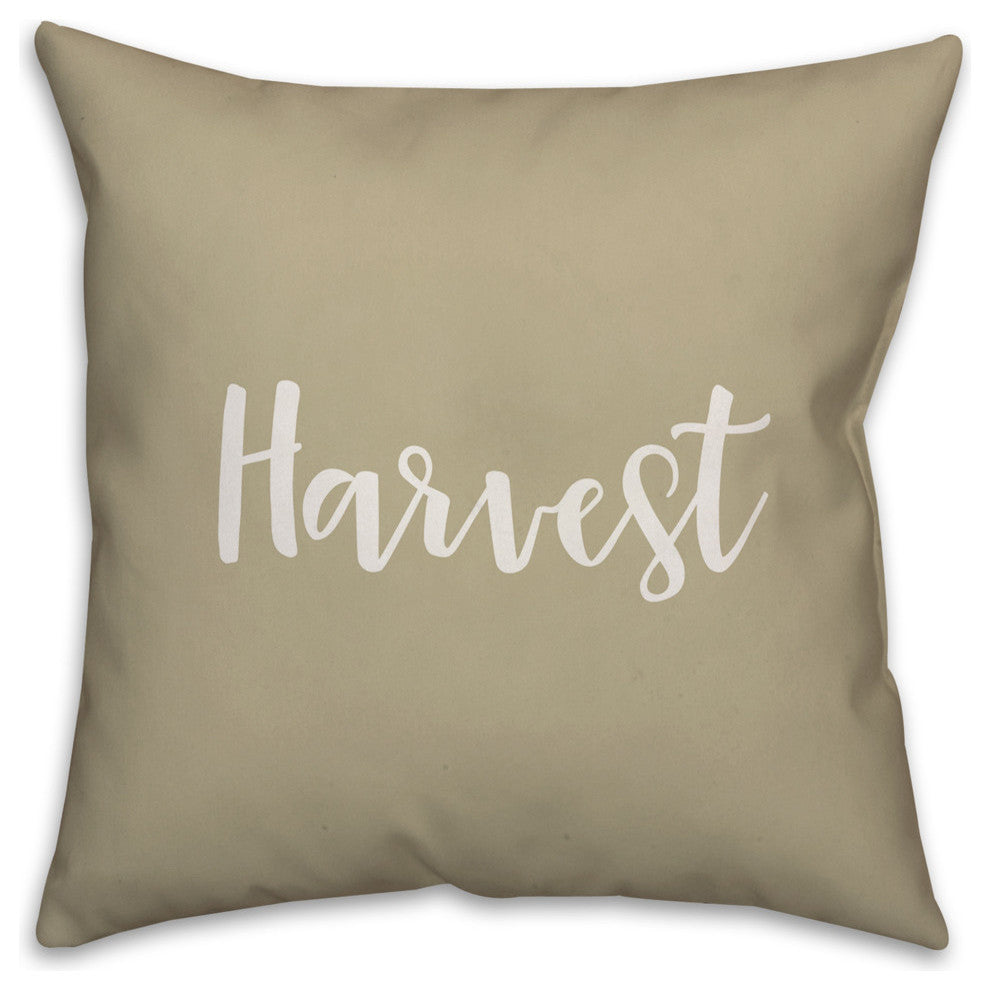Harvest in Beige 18x18 Throw Pillow