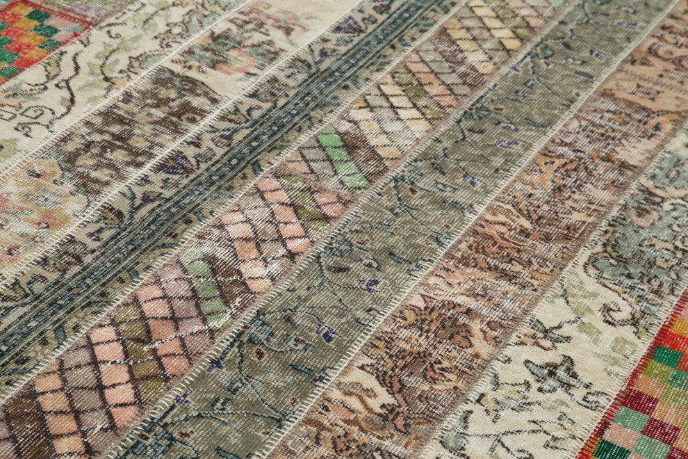 Rug N Carpet - Handmade Anatolian 6' 7" x 10' 0" Antique Patchwork Area Rug