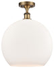 Innovations 516-1C-BB-G121-14 1-Light Semi-Flush Mount, Brushed Brass