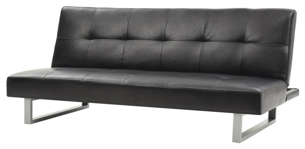 Sofa Bed, White, Black