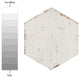 Retro Hex Porcelain Floor and Wall Tile, Blanc