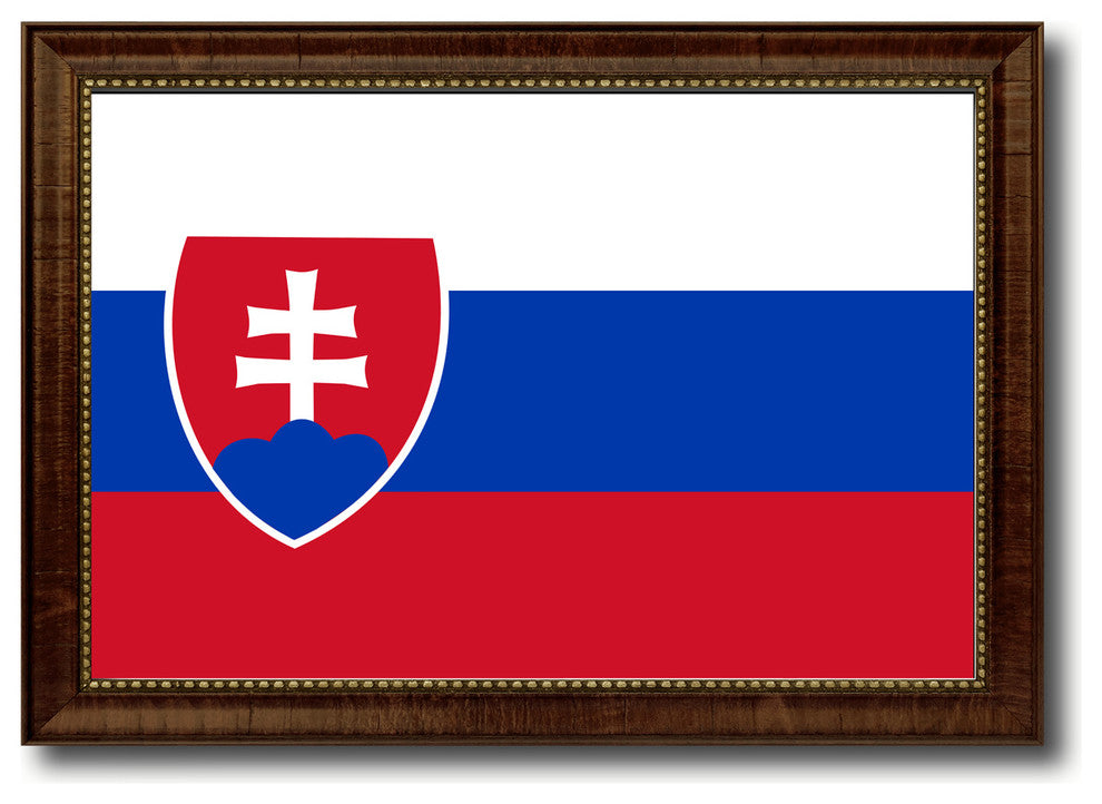 Slovakia Country Flag Canvas Print, 15"x21"