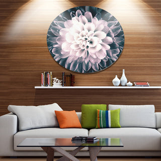 Macro Chrysanthemum Flower, Flowers Round Wall Art, 23"