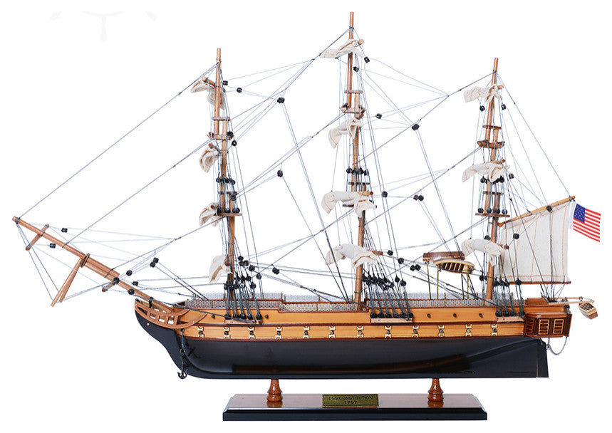 Uss Contitution Small Museum-quality Fully Assembled Wooden Model Ship