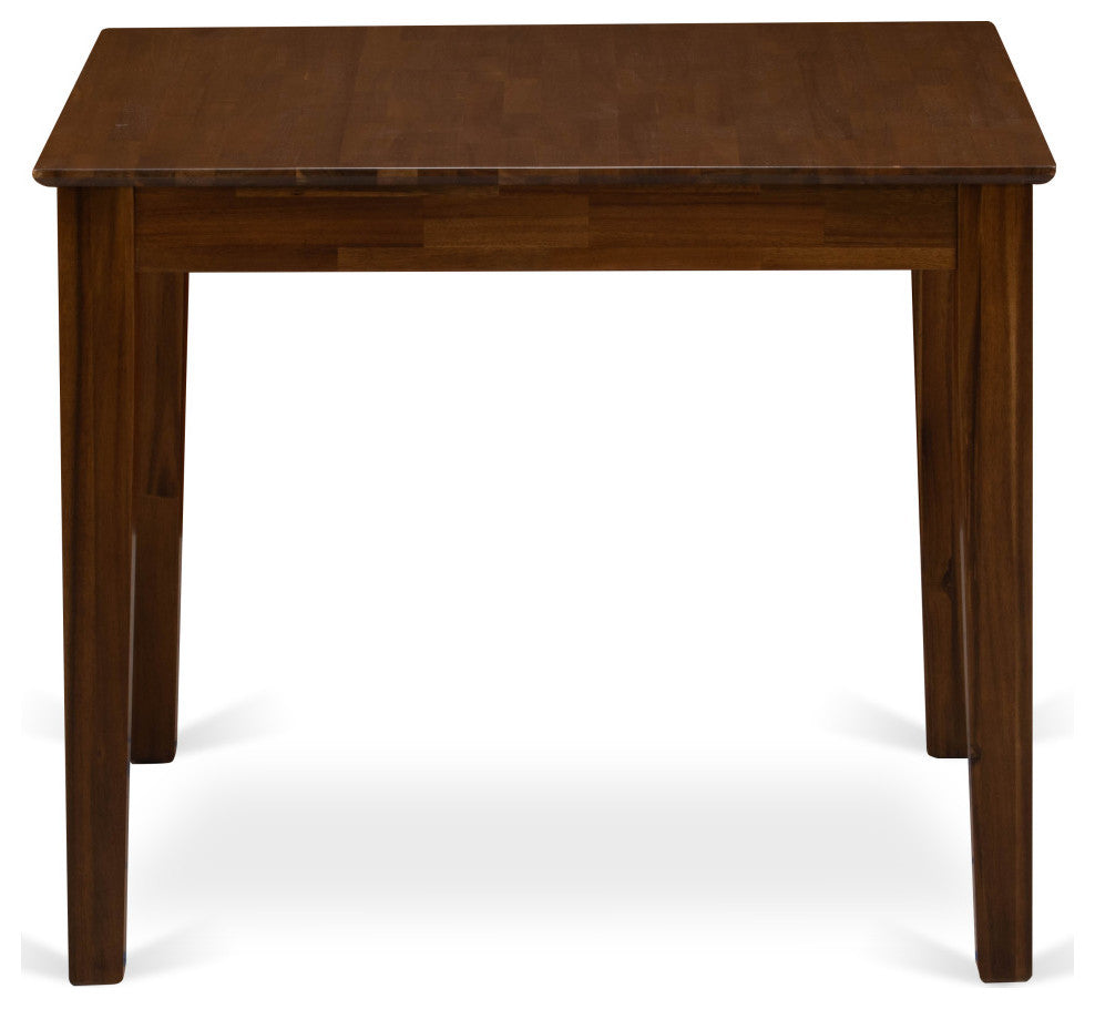 Dinette Table, Natural Color Top Surface, Wooden Legs Natural Finish