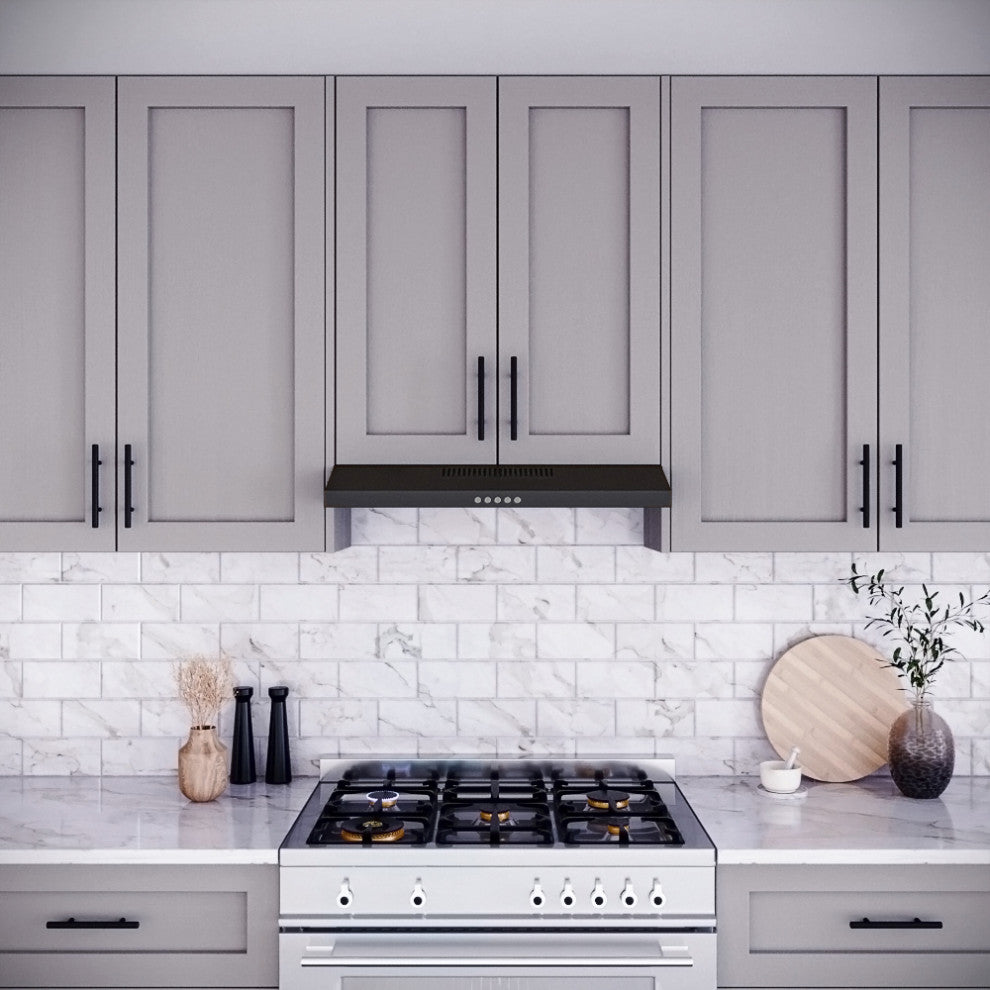 Streamline 30" Domenico Ducted Undermount Range Hood, Grit Black