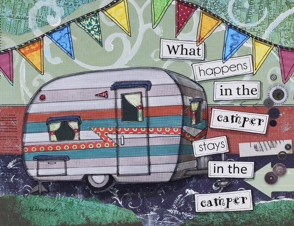 "Happy Camper" Painting Print on Wrapped Canvas, 52"x40"