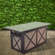Courtyard Casual Santa Fe Rectangle Sling Base Fire Pit With Amber Fire Glass