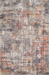 Graphite/Sunset Medusa Rug, 2'4"x4'