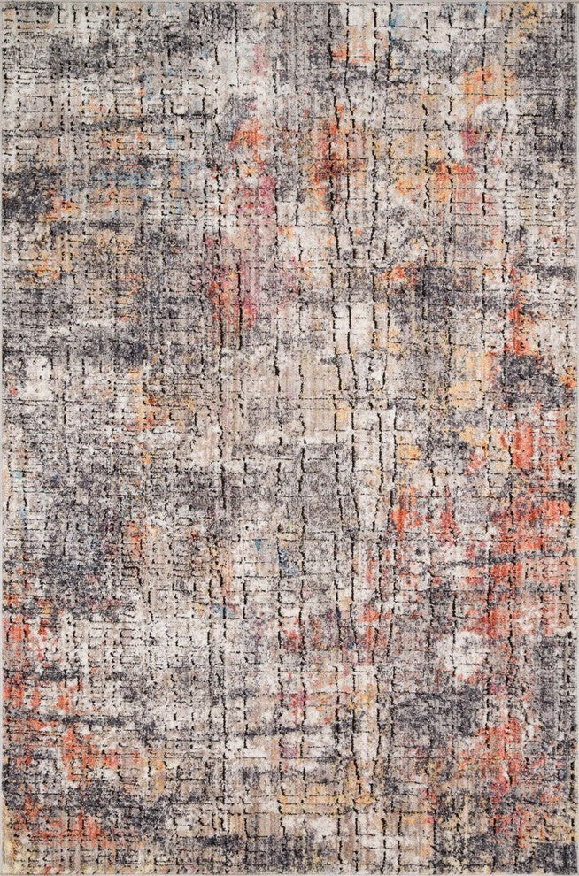Graphite/Sunset Medusa Rug, 2'4"x4'