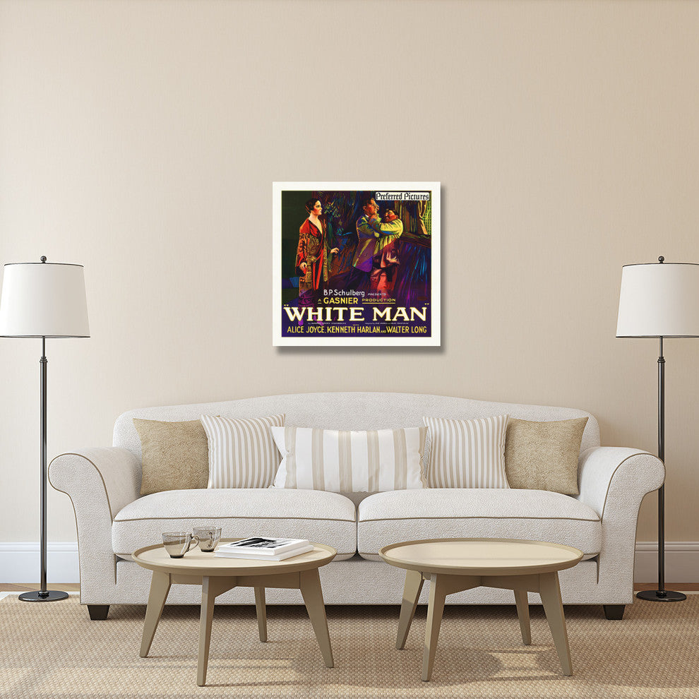 "White Man, 1924" Stretched Canvas Giclee by Hollywood Photo Archive, 36x36"