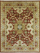 Oushak Peshawar Quality Brown Chobi Hand-Knotted Rug, 8'x10'