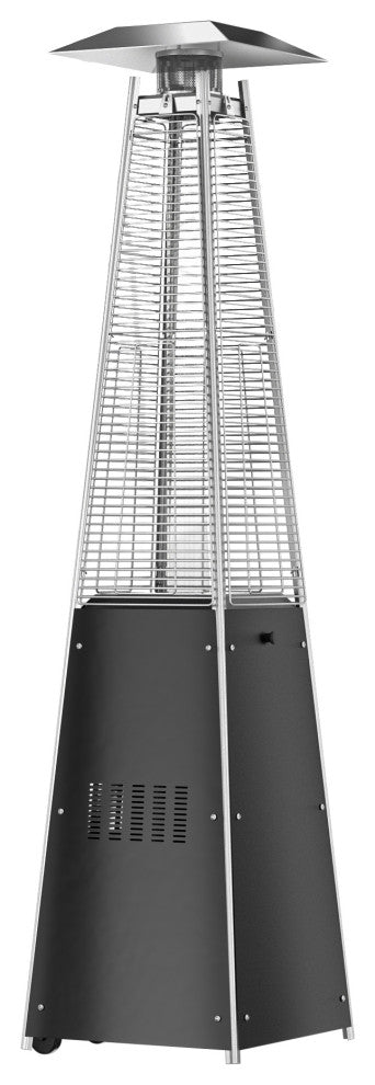 WestinTrends 46,000 BTU Pyramid Propane Patio Heater for Outdoor Garden, Black