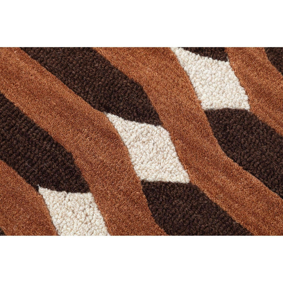 Retro Allure Area Rug, Rust, 5'x8'