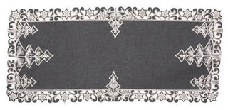 Christmas Tree Embroidered Cutwork 16 by 36-Inch Christmas Table Runner