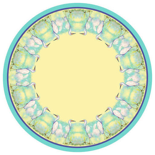 Betsy Drake Egret 68 Inch Round Table Cloth