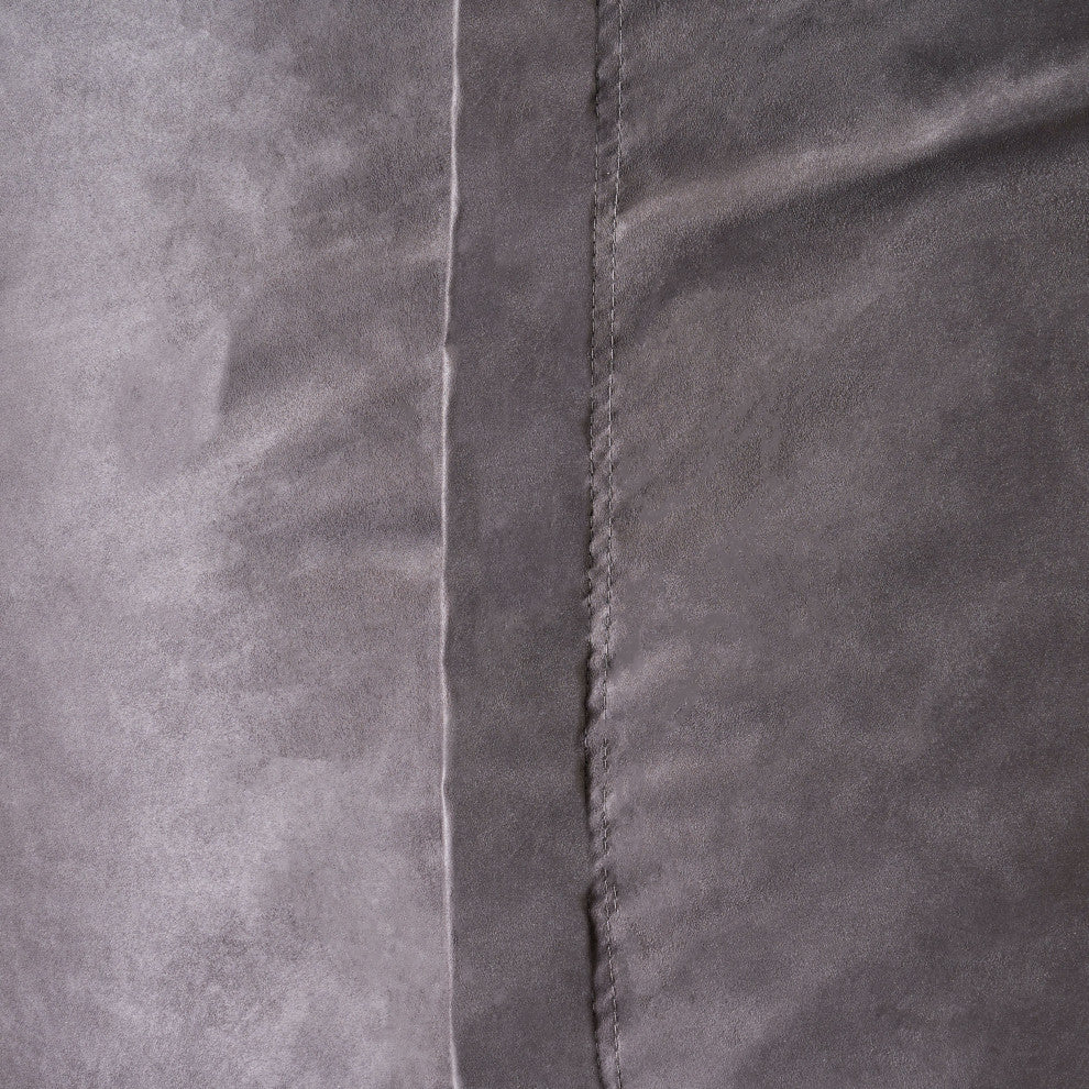 GDF Studio Haley 6.5 Ft Microfiber Bean Bag, Charcoal Gray