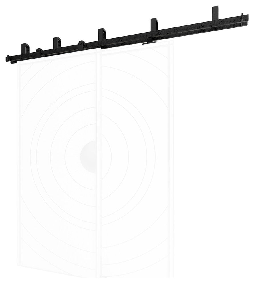 Sliding Barn Door Hardware, U Bracket Bypass, T-Shape Design, 6'