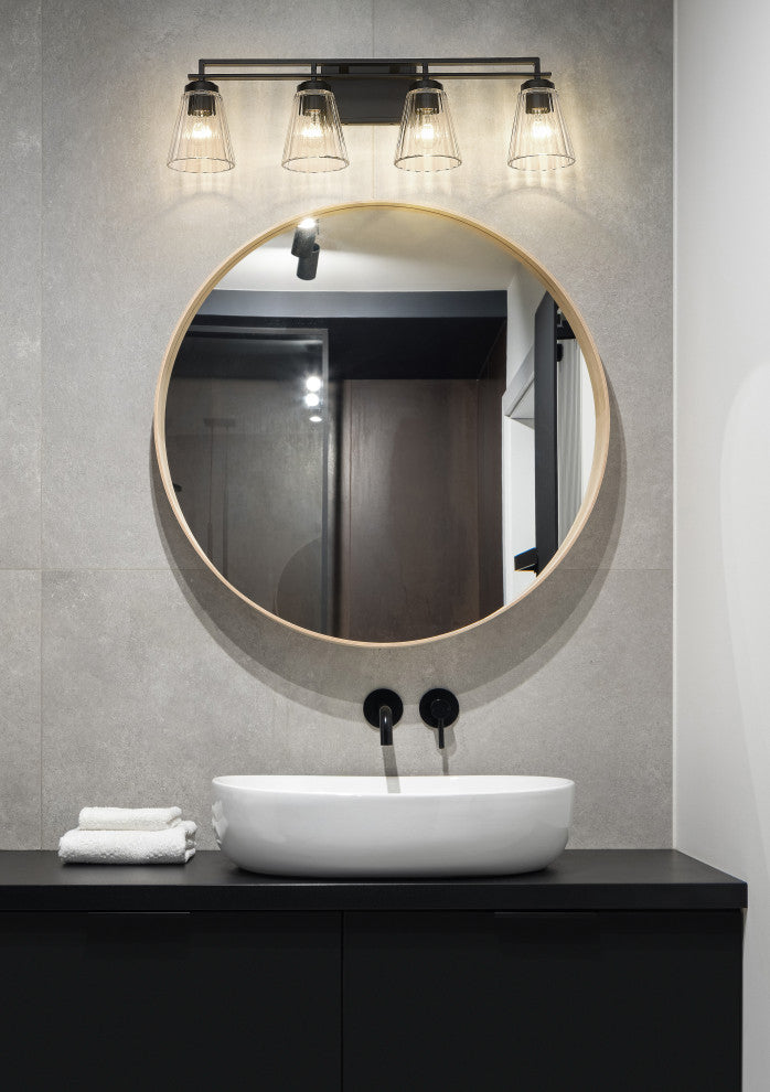 Z-LITE 4-Light Vanity, Matte Black