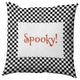 Halloween Spooky Checks Accent Pillow, Black, 18"x18"