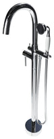 CastelloUSA Neptune Freestanding Tub Filler Faucet, Chrome, Drift Handle