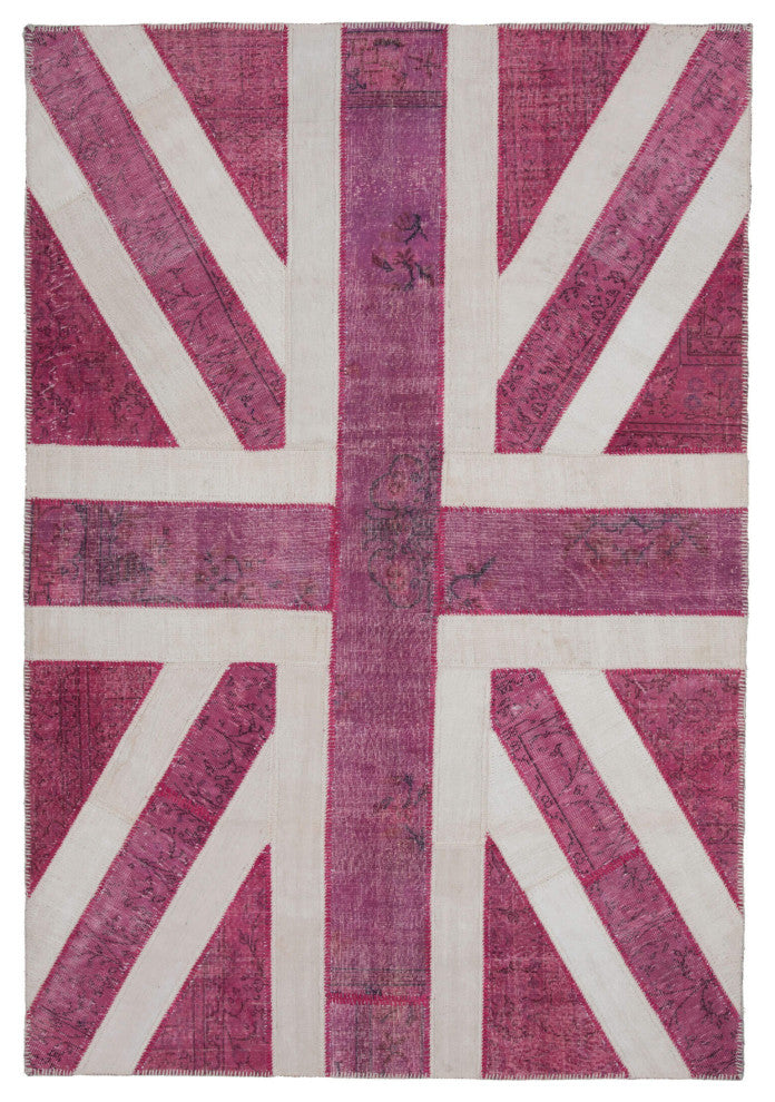 Rug N Carpet - Handmade Oriental 6' 10'' x 10' 0'' Flag Patchwork Rug