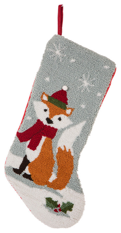 2-Piece Hooked Stocking, Reindeer and Fox