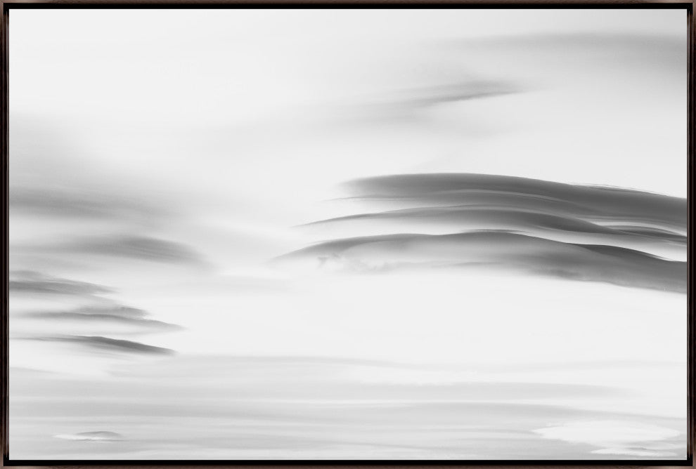 54x36 Lenticular Clouds XIV, Framed Artwork, Espresso