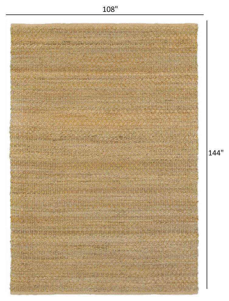 9" x 12" Classic Beige Toned Jute Area Rug