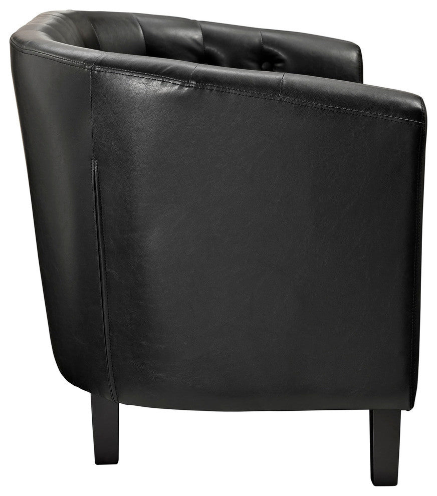 Modern Contemporary Living Room 2 Seater Loveseat Black