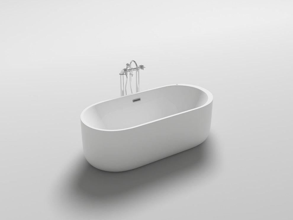Broxton 67" Freestanding Air jetted Bathtub with no faucet