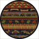 Wilderness Trek Rug, Blue, 8'x8' Round, Round