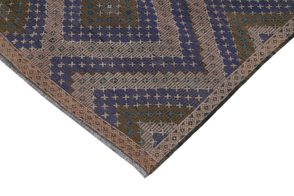 Rug N Carpet - Handwoven Anatolian 5' 10'' x 12' 1'' Vintage Wool Kilim Rug