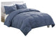 Lotus Home Pintuck Comforter Mini Set, Full/Queen, Smoke Blue