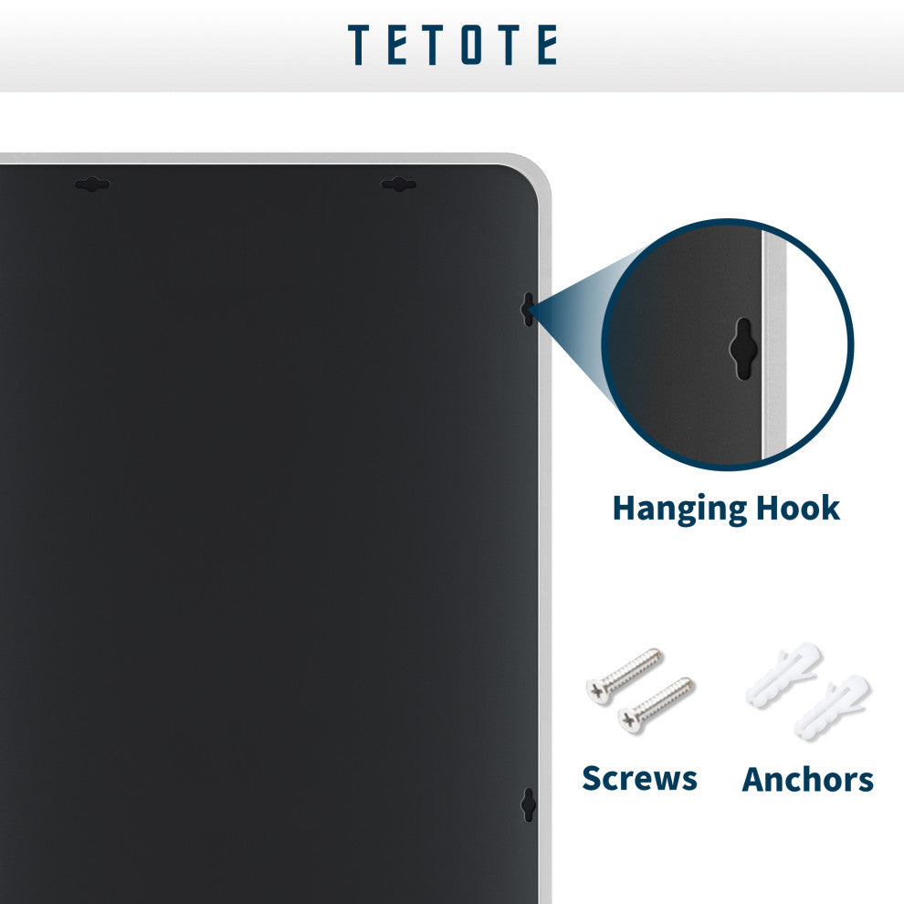 Metal Frame Decorative Rectangular Wall Mount Mirror, Sliver, 30"x36"